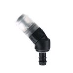 USWE Bide ventil transparent/sort - 45gr vinkel - 101202