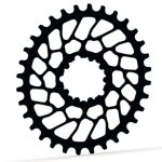 AbsoluteBlack Klinge Narrow/Wide SRAM Spiderless BB30 OVAL - Sort